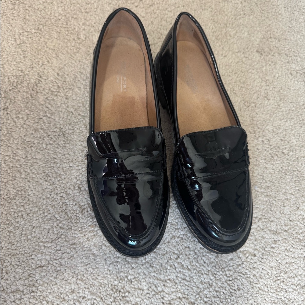 Rockport Shiny Black Loafers
